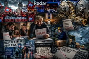 Demonstranten, werknemers en gezinnen protesteren tegen de plannen van het kabinet-Jetten om de WW-uitkering te halveren ondanks tientallen miljarden euro’s overschot in sociale fondsen zoals het AWF en AOF. De discussie laaide op na uitzendingen van Radar van AVROTROS en Vandaag Inside op SBS6 waarin vakbonden, deskundigen en gedupeerde werknemers waarschuwen voor financiële onzekerheid, hypotheekproblemen en sociale afbraak.